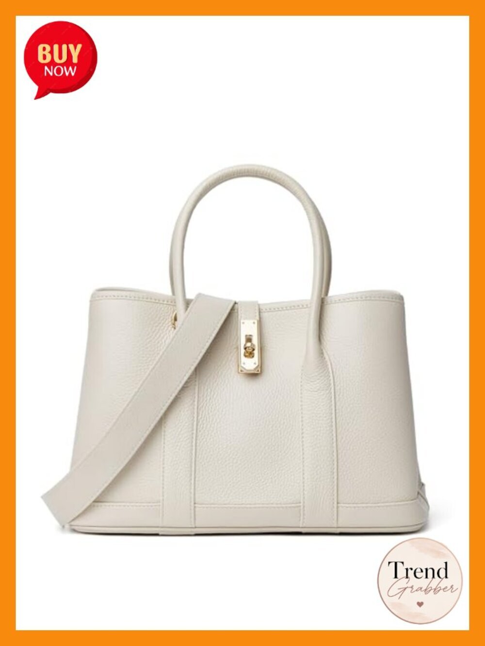 Genuine Leather Top Handle Satchel Purse Medium Tote Bag with Twist Lock and